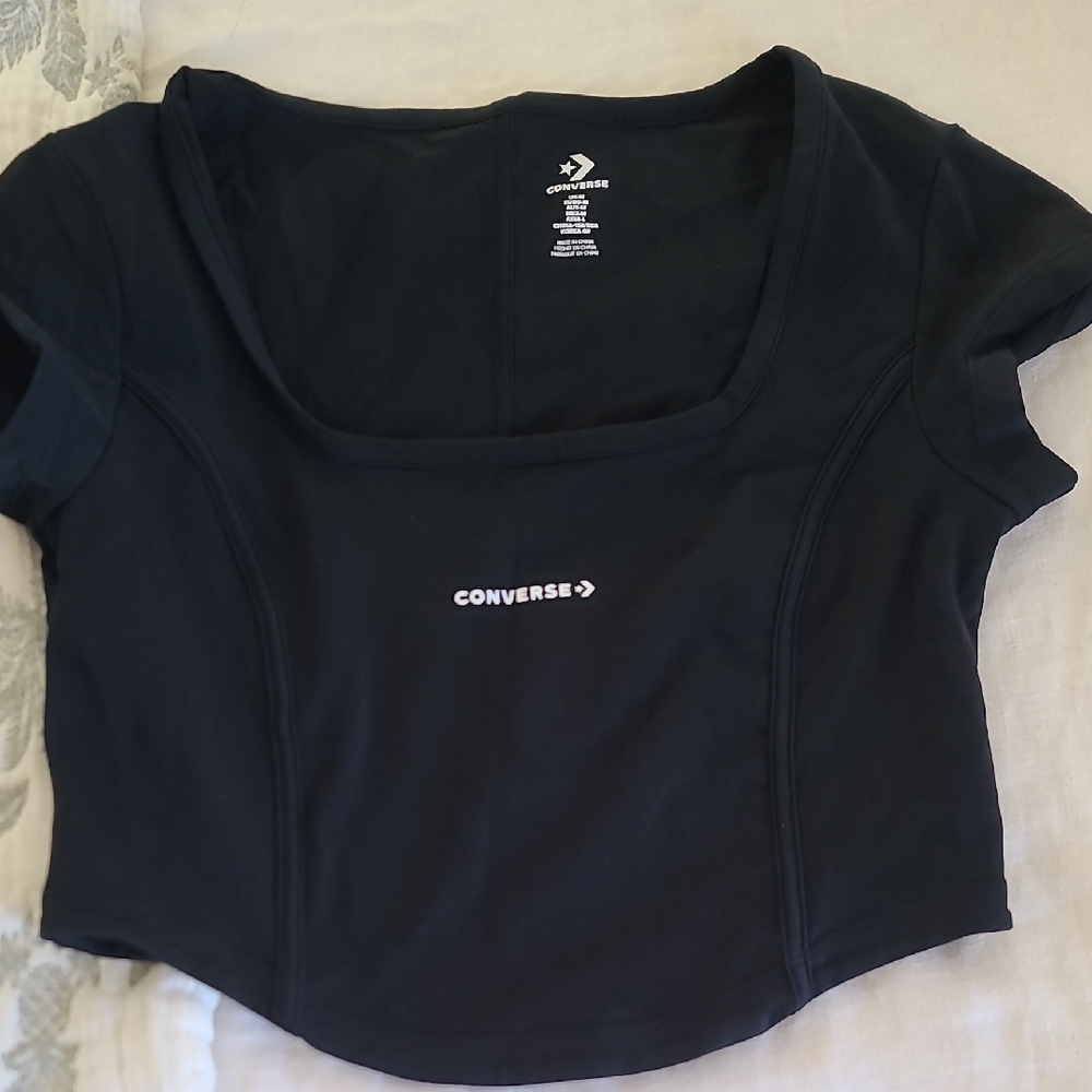 Converse Women's Black Crop Top